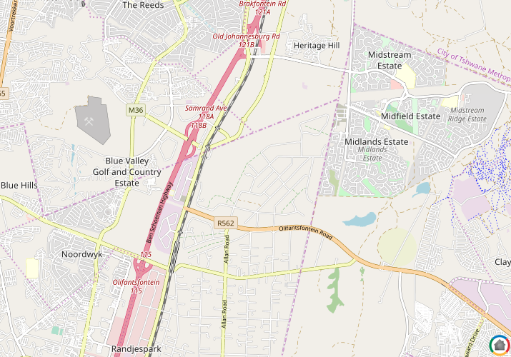 Map location of Randjesfontein
